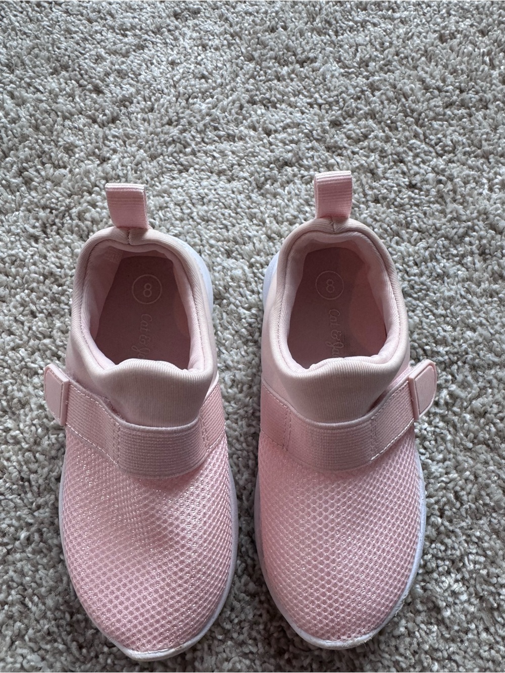 Cat & Jack Girls Pink Slip On Sneakers Size 8 Mesh Austen Slip-on water Shoes - Picture 3 of 13